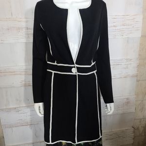 Black Long cardigan  sz Small  long Jones Studio @23